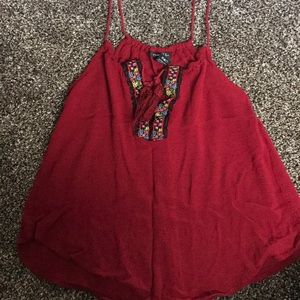 Burgundy Tassle Tank